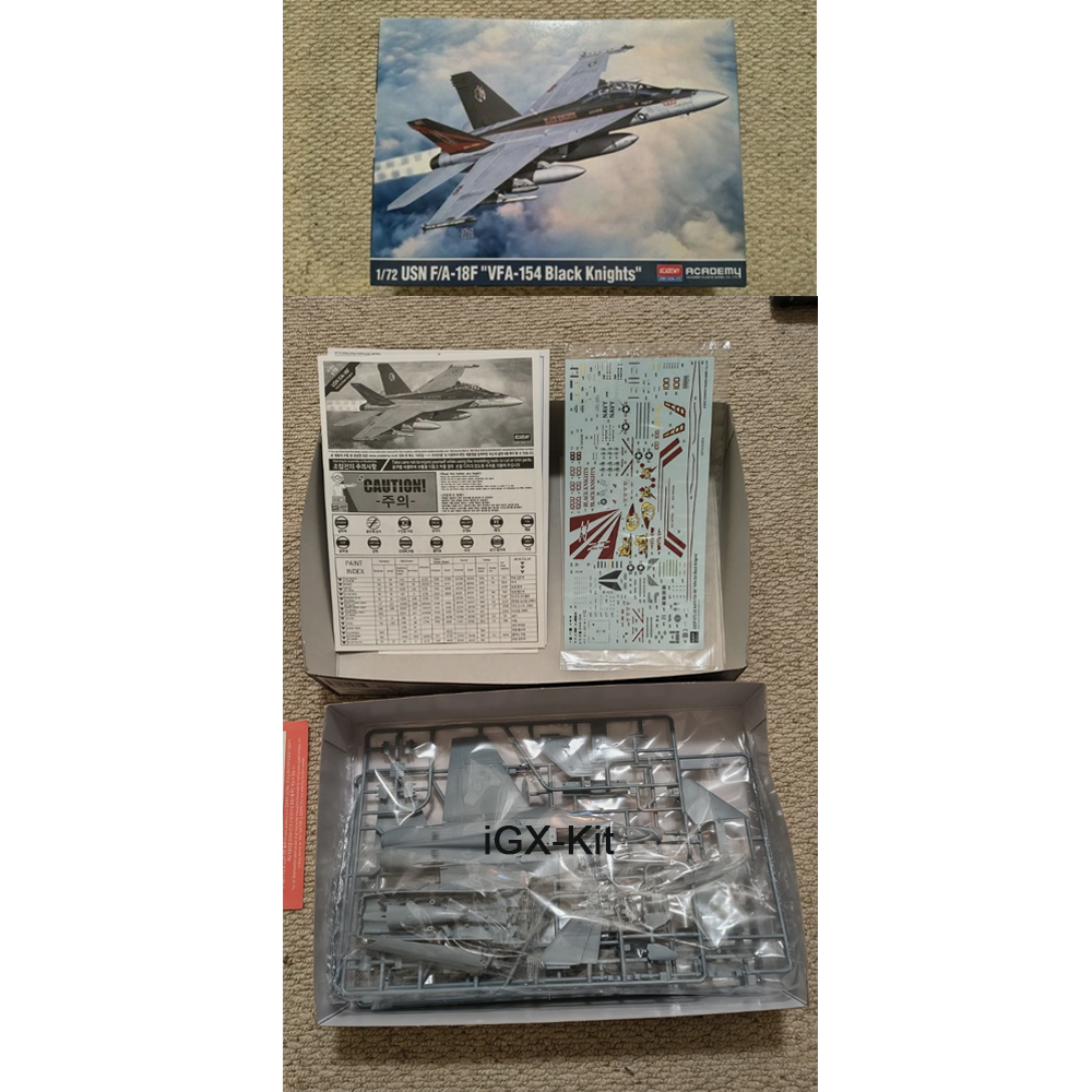 Model Kit Academy - نموذج طائرة مقاتلة F-18F VFA-154 من