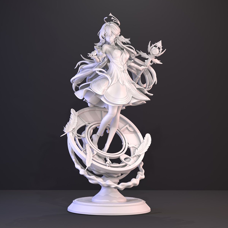 Model Kit Figure - مجسم مطبوع ثلاثي الأبعاد غير مطلي