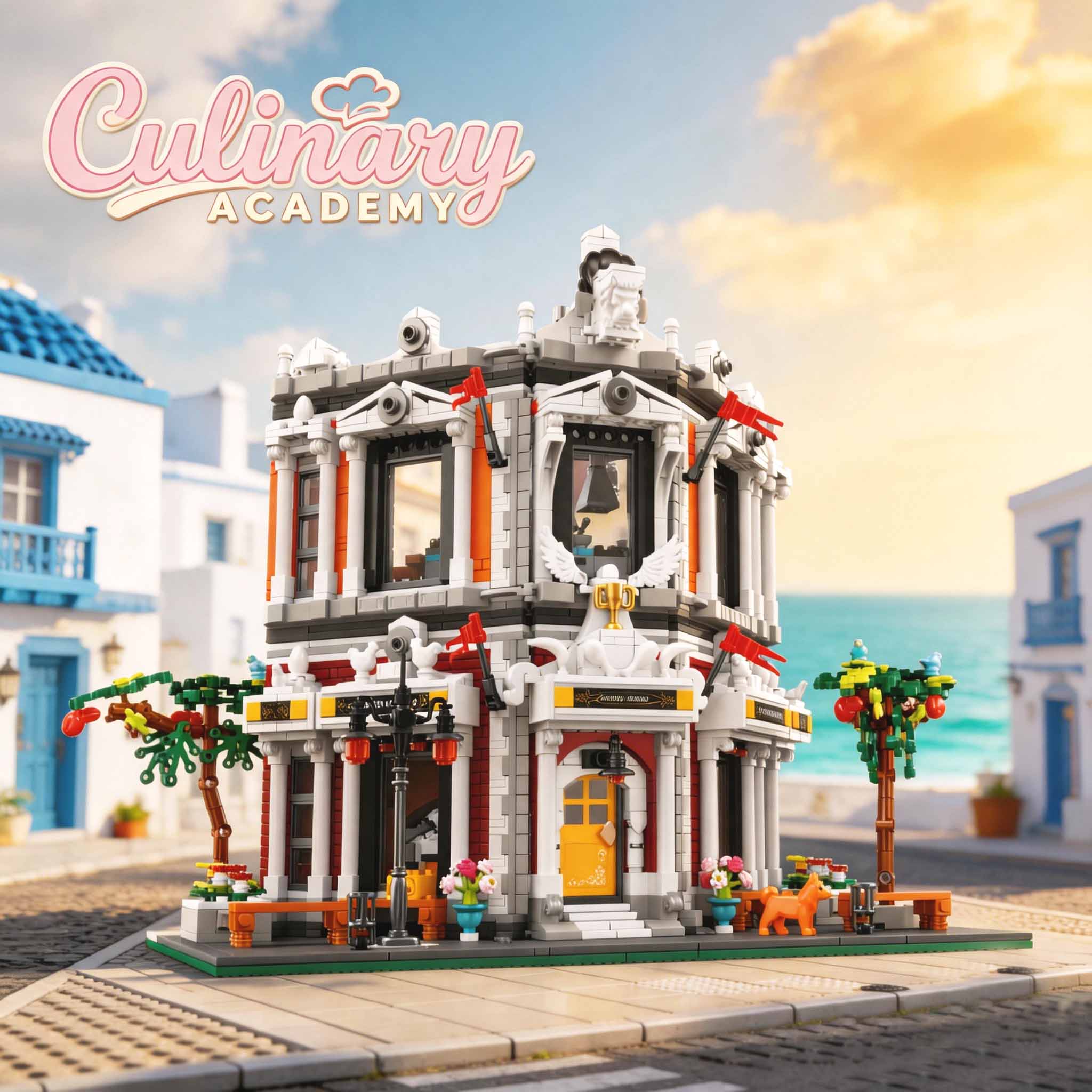 Model Kit Academy - مجموعة مكعبات بناء أكاديمية الطبخ الإبداعية