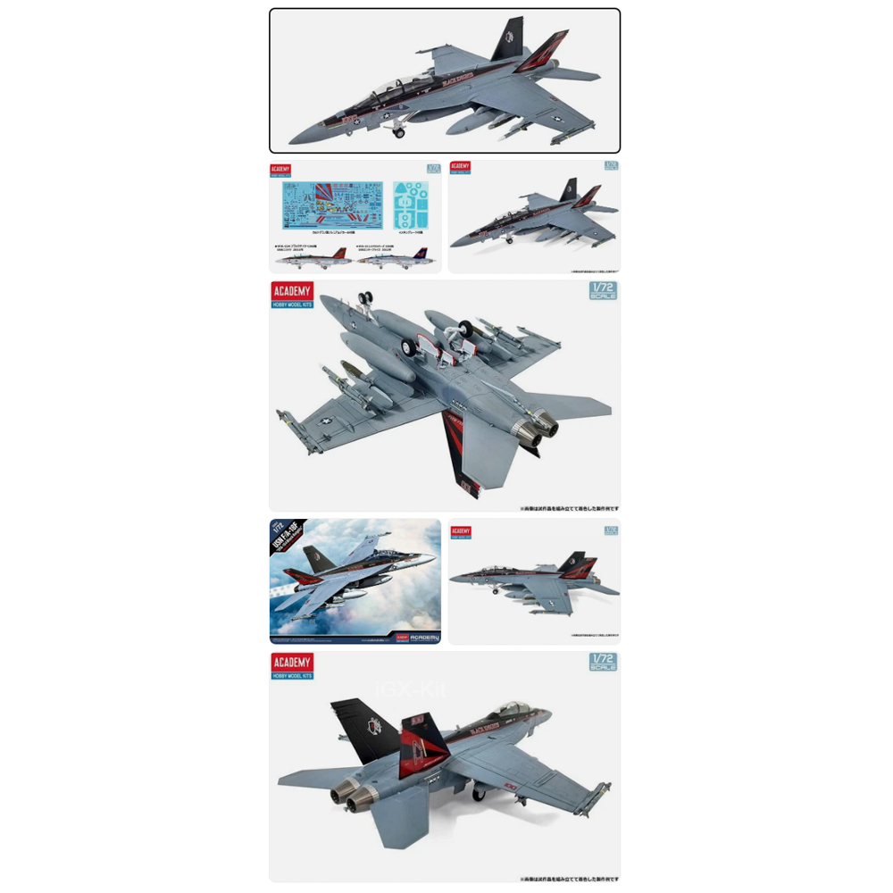 Model Kit Academy - نموذج طائرة مقاتلة F-18F VFA-154 من